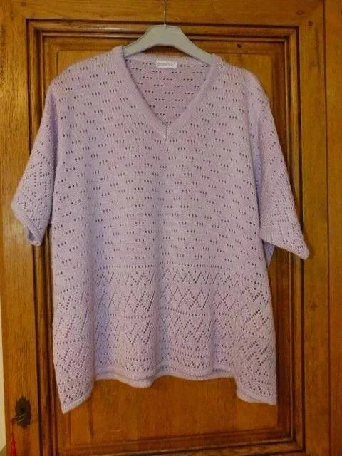 New purple knit summer sweater size 52 by 'blanche porte' – photo 2